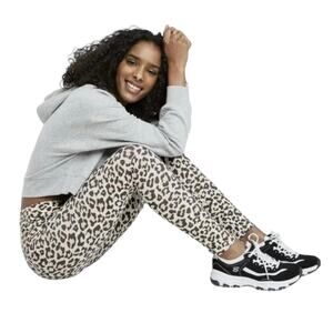 Wild Fable Animal Print Pink Gray Leggings Medium